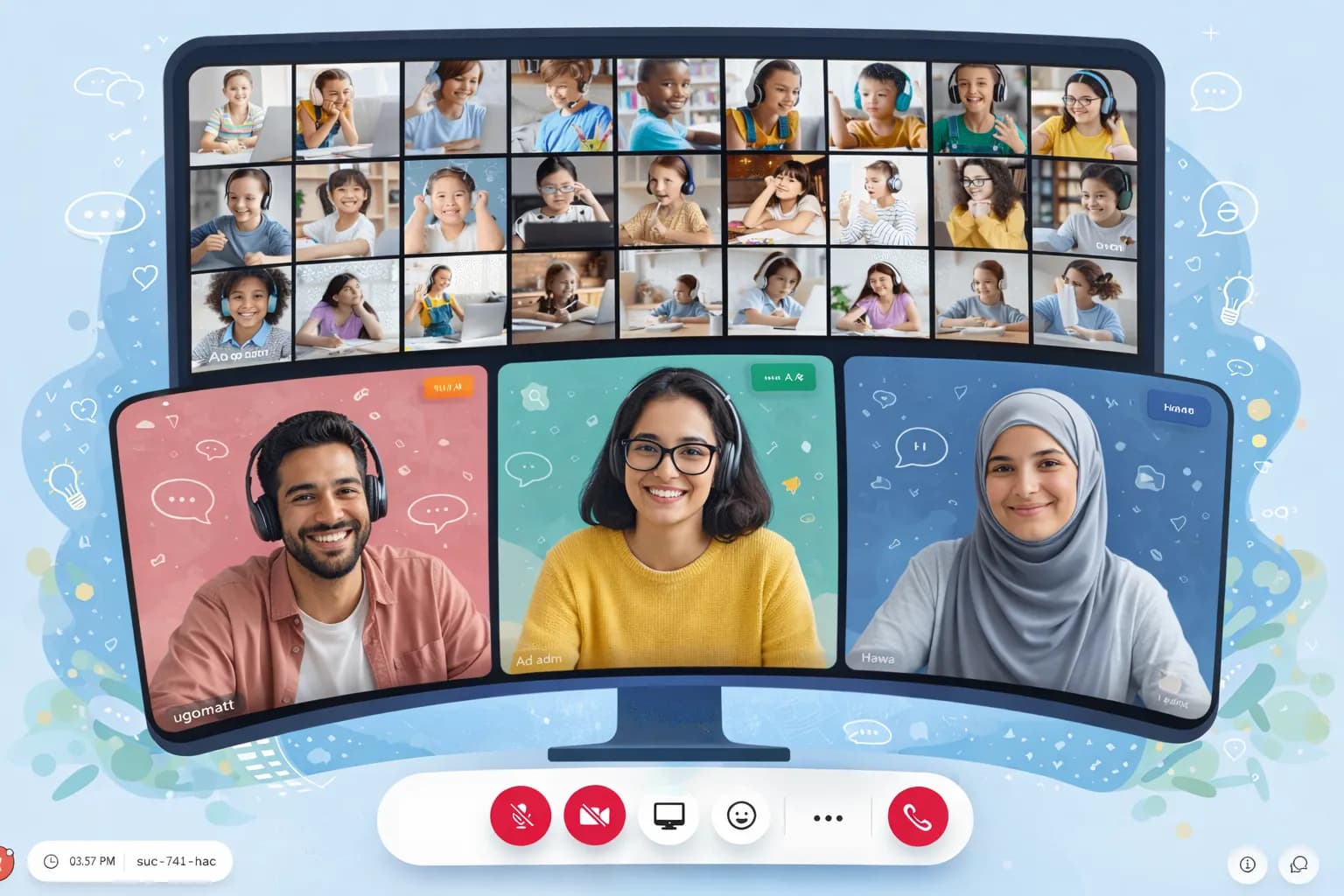 Teacher confidently managing a class